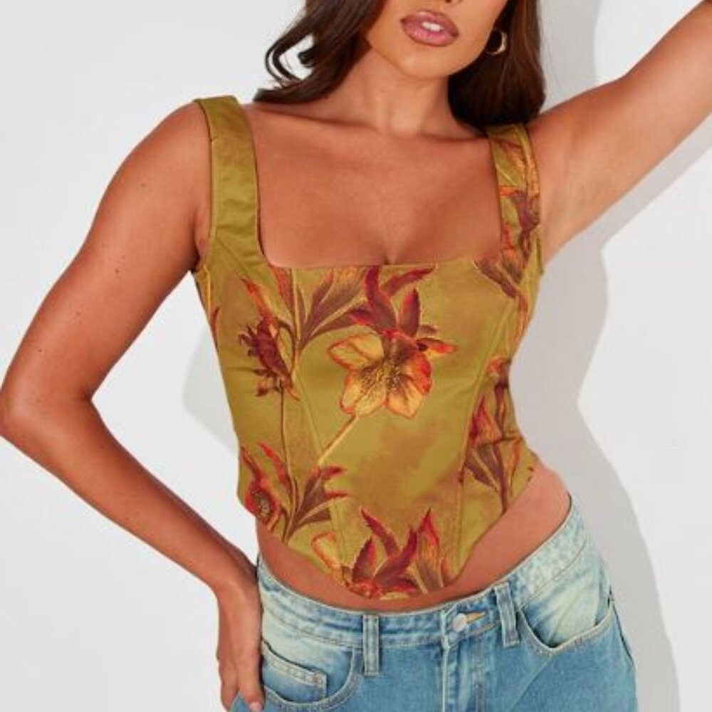 Corset top green